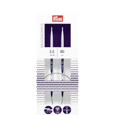 Prym ergonomische rondbreinaald 3,5 mm 80 cm