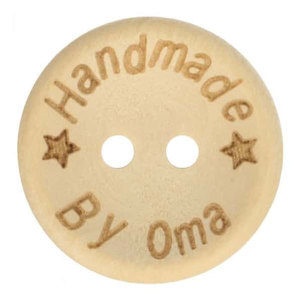 Houten knoop handmade by oma 15 mm