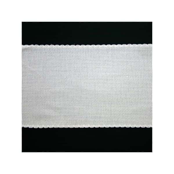 Aida borduurband wit 7/ cm breed kleur wit