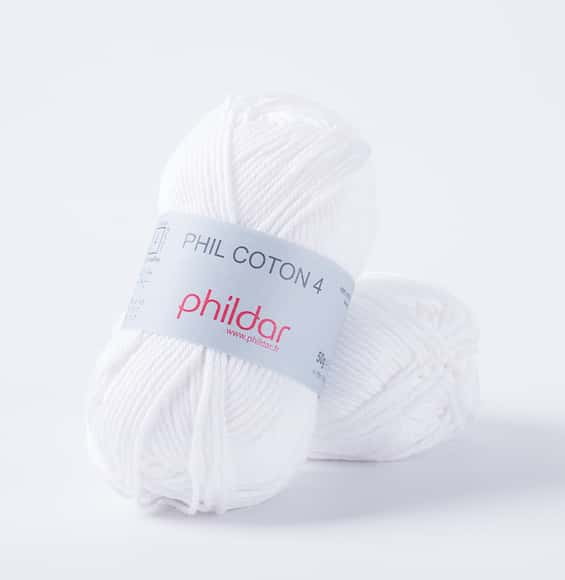 Phildar Phil Coton 4 kleur 1225 Blanc