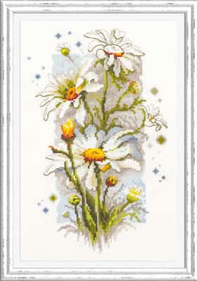 Magic Needle borduurpakketWhite daisies 14 x 23 cm