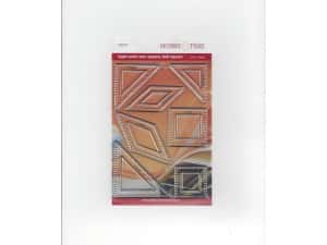 Transparante Quiltstempel Eight point star,, Square, Half square  CREO152  ( 0,75 / 1 inch )