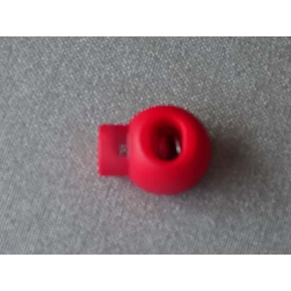 Koordstopper bol groot (bol 19 mm) kleur rood