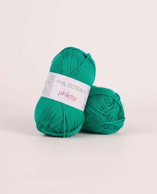 Phildar Phil Coton 4 kleur 2394 Emeraude www.handwekwebshop.nl
