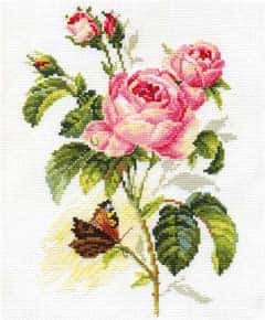 Alisa Borduurpakket Rose and Butterfly a1-02-014 2-13
