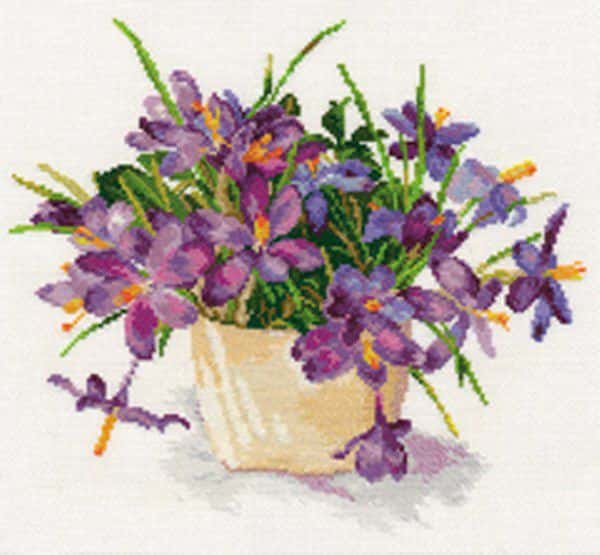 Alisa borduurpakket Blooming garden. Crocuses AL-02-026