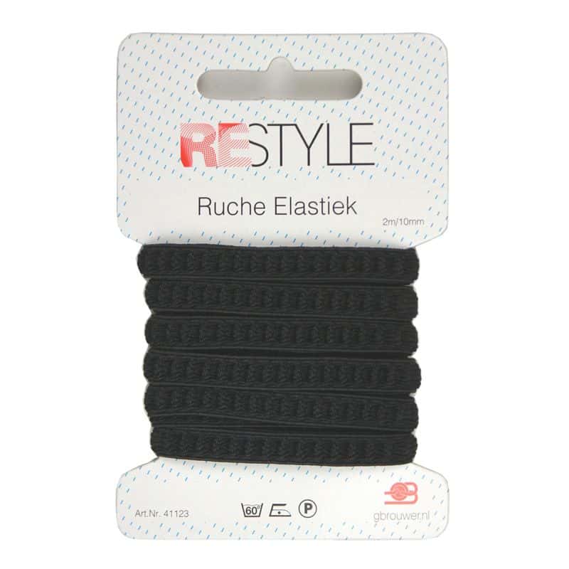 Restyle Ruche Elastiek 10mm/ 2mtr