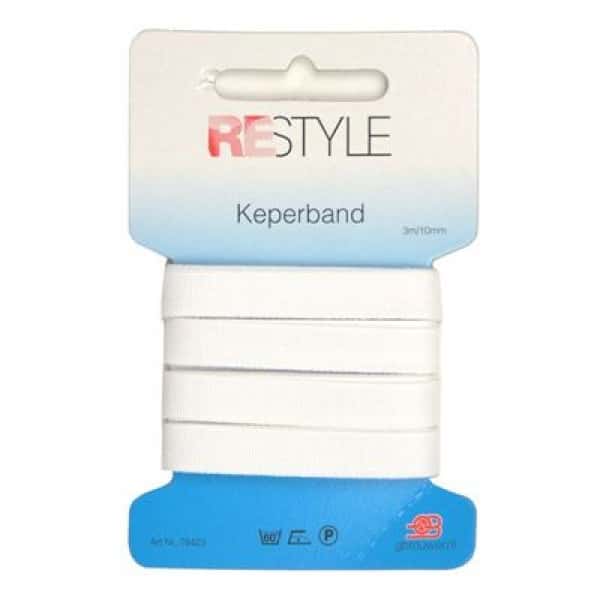 Restyle Keperband 3m/10 mm wit 009