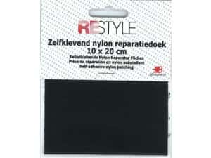 Restyle zelfklevend nylon reparatiedoek kleur 000 zwart