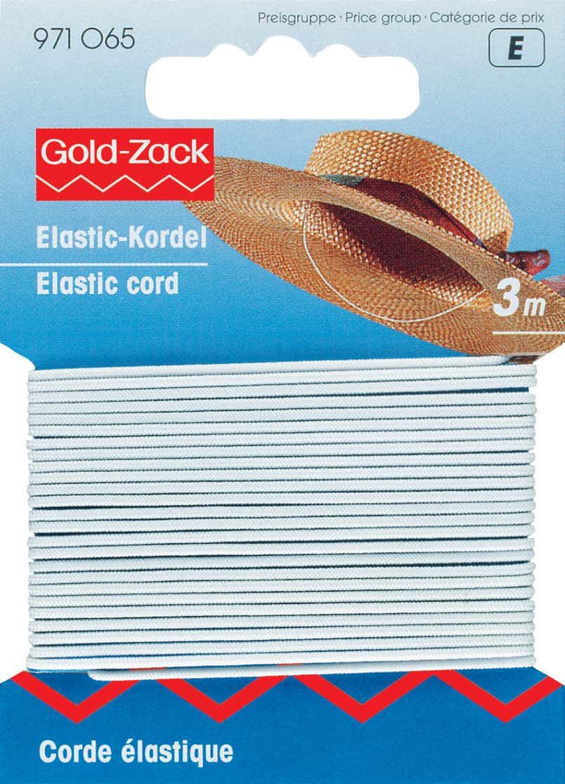 Dunkoord elastiek 3 meter 1/5 mm wit