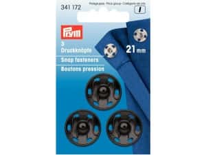 Prym drukknopen 21 mm zwart 3 stuks