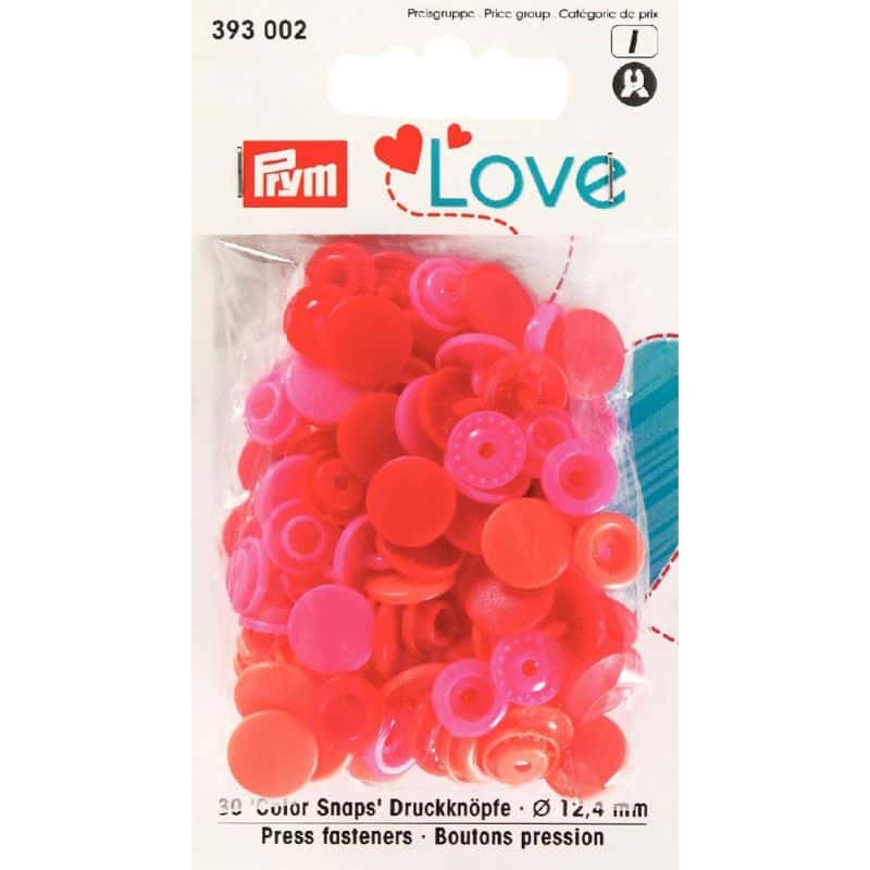 Prym I Love Color snaps drukknopen 12.4 mm rose