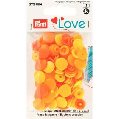 Prym Love Color snaps drukknopen 12,4 mm geel / oranje