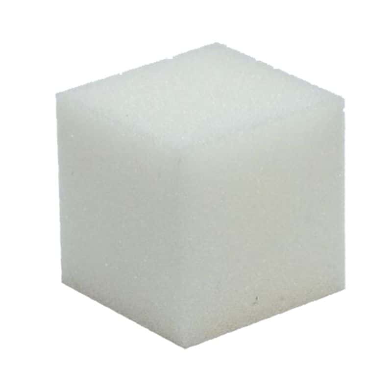 Schuimrubber kubus 10x10 cm kleur wit