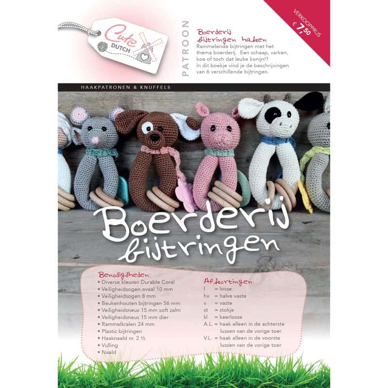 CuteDutch patronenboekjes Patroonboekje Boerderij bijtringen
