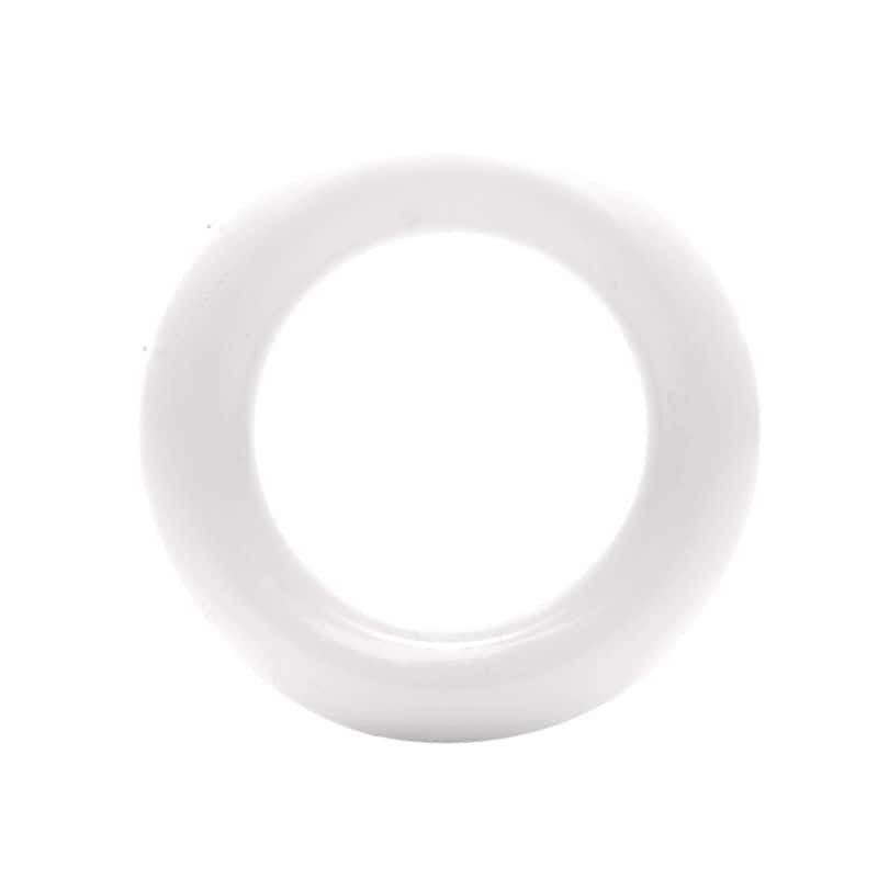 Plastic Ringetjes 35mm wit Kaart a 5 stuks