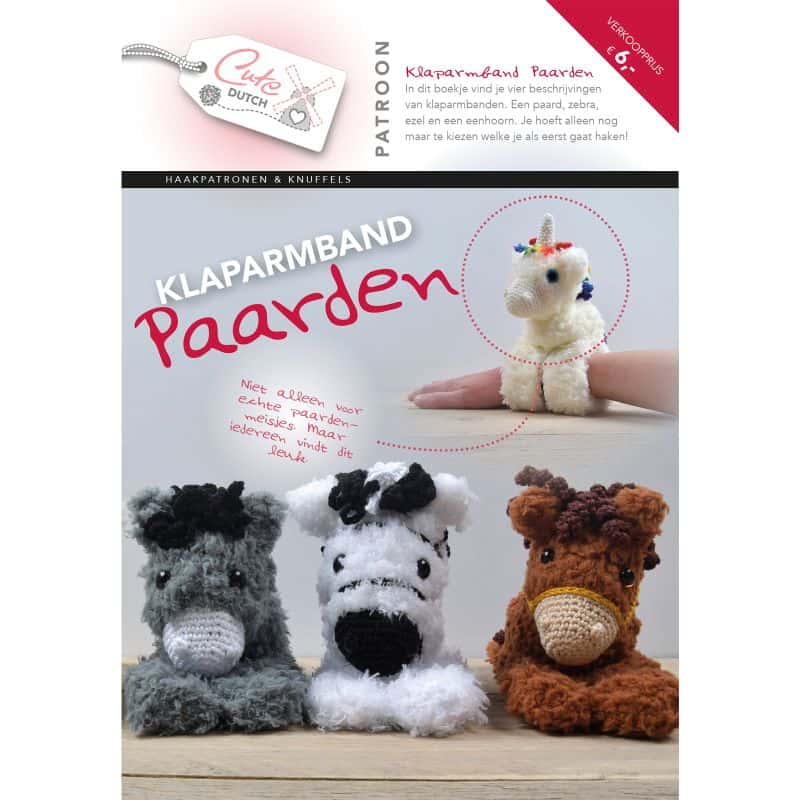 CuteDutch Patroonboekje Klaparmband Paarden