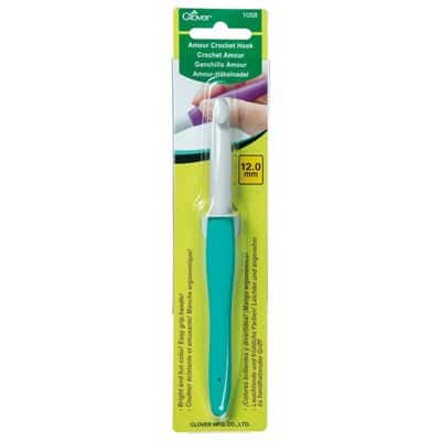 Clover Amour soft grip haaknaald 12,0  mm 