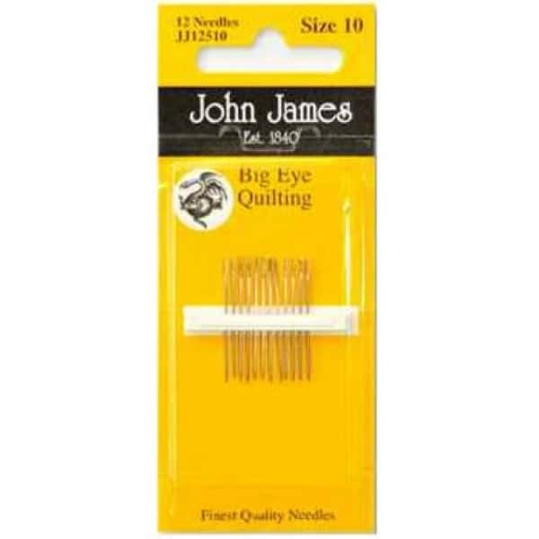 John James Quiltnaalden JJ12511E, size 10 BIG EYE Needles