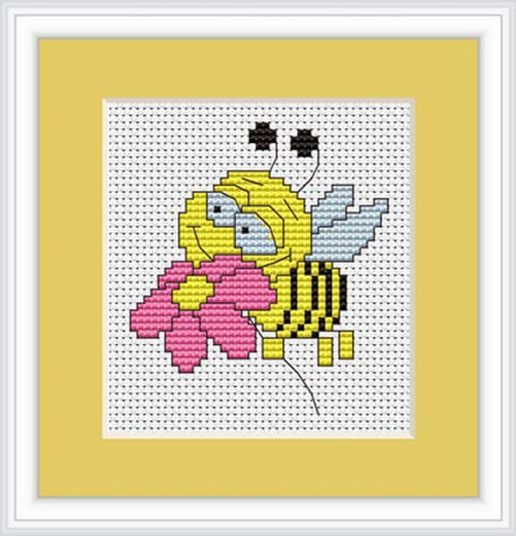 Broderie borduurpakket Bee 6.5x7.5 cm LS-B089
