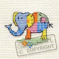 Mouseloft borduurpakketje Patchwork Elephant ml-004-l03