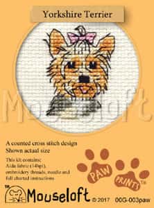 Mouseloft borduurpakketje Yorkshire Terrier ML-00G-003