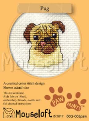 Mouseloft borduurpakketje Pug ML-00G-008