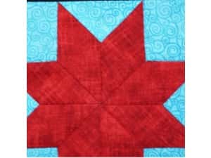 Transparante Quiltstempel Eight point star, Half square 1.5 / 2 inch  Le Moyne Star