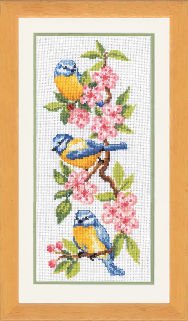 TELPAKKET KIT VOGELS OP BLOESEMS 13 x 30 cm pn-0011832