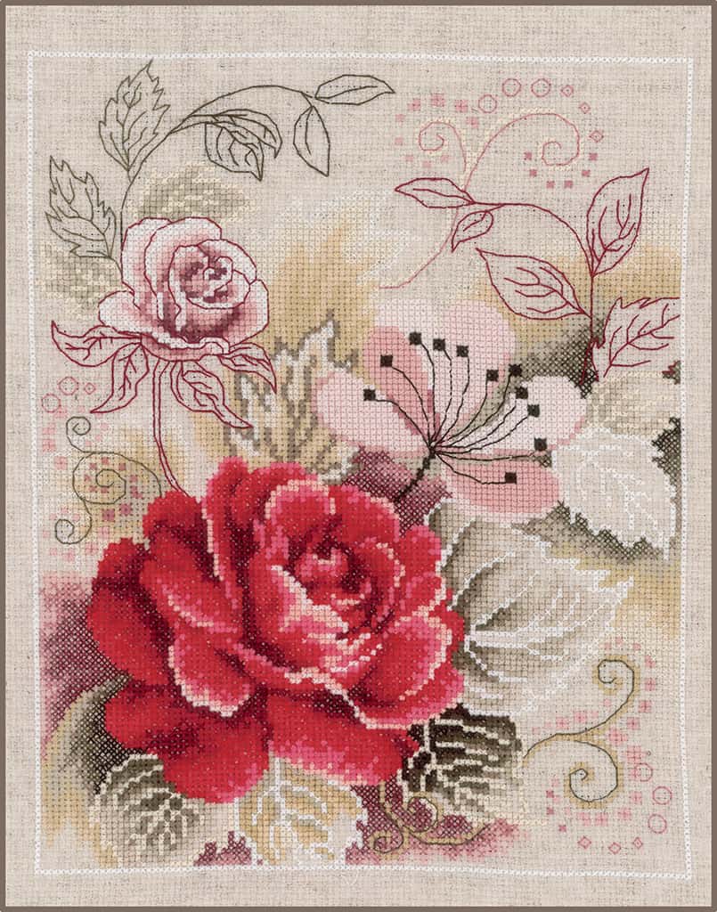 TELPAKKET KIT BOEKET MET ROOS 22 x 28 cm pn-0145133