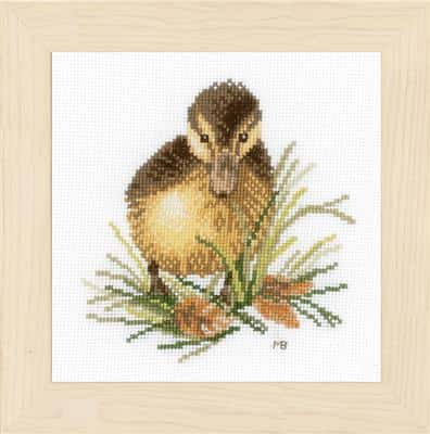 Borduurpakket Lanarte Marjolein Bastin telpakket Eendje 14 x 14 cm