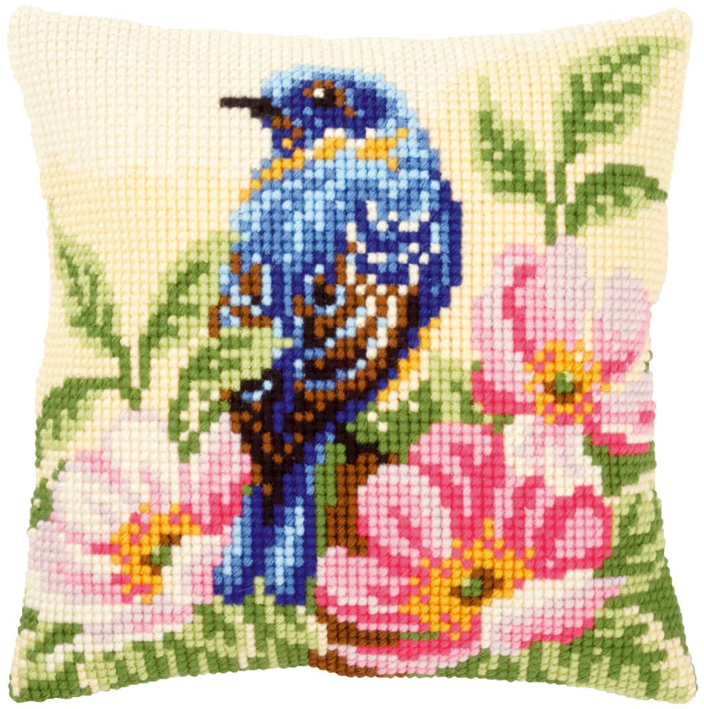Vervaco kussenpakket Vogel met wilde rozen PN-0148175