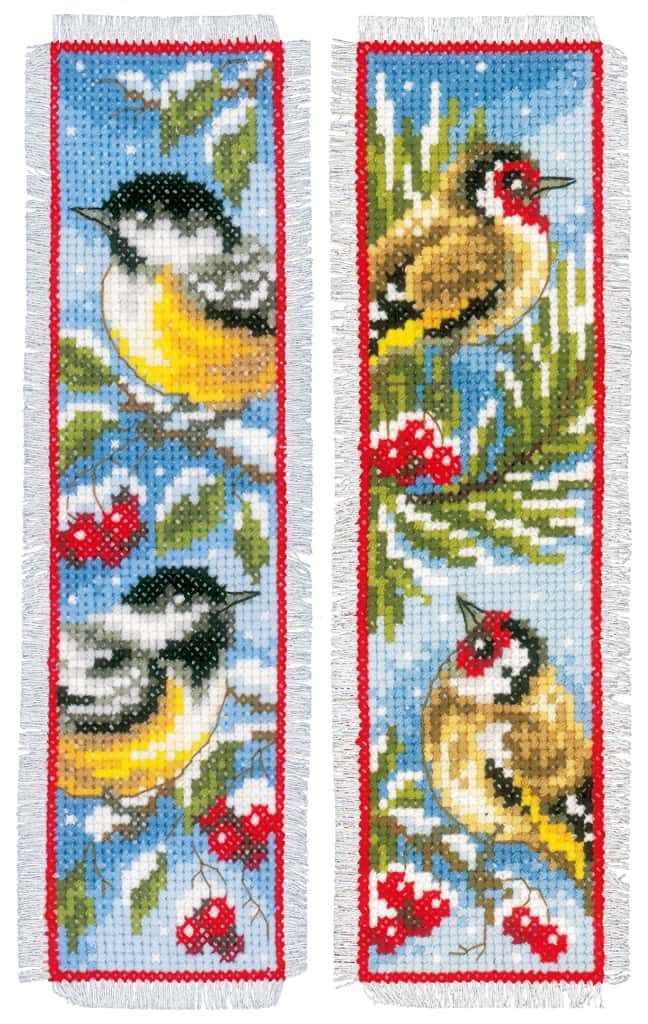 BLADWIJZER KIT VOGELS IN WINTER SET VAN 2 Art nr. PN-0151005 6 x 20 cm
