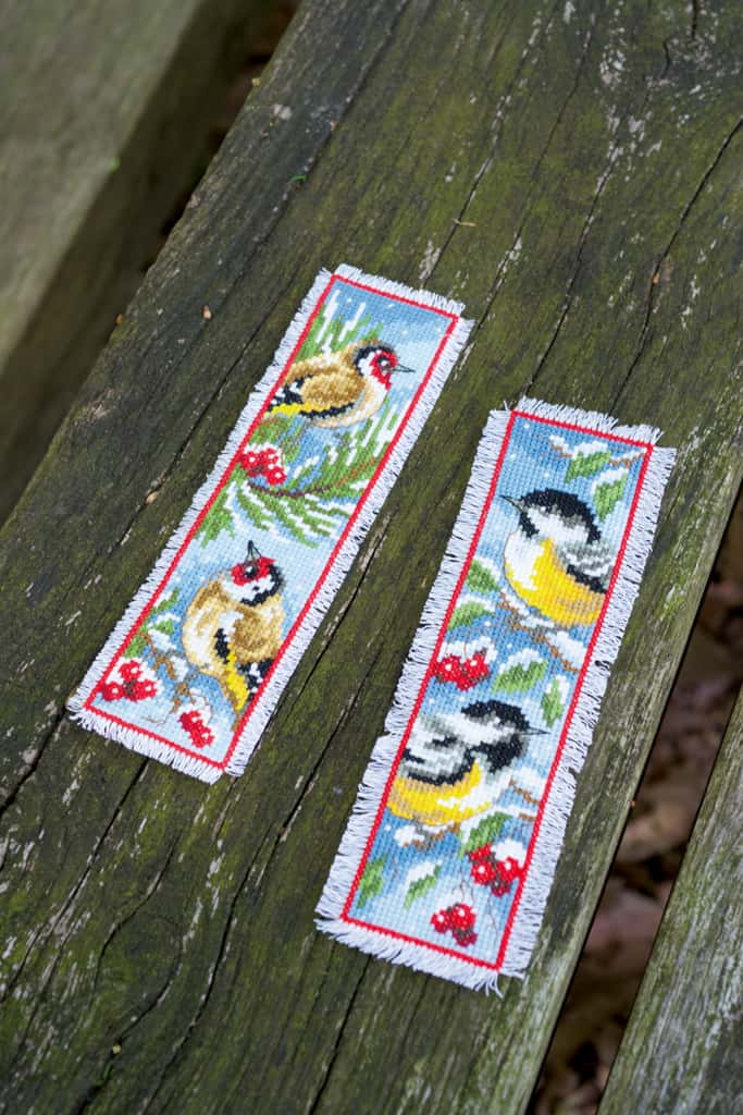 BLADWIJZER KIT VOGELS IN WINTER SET VAN 2 Art nr. PN-0151005 6 x 20 cm