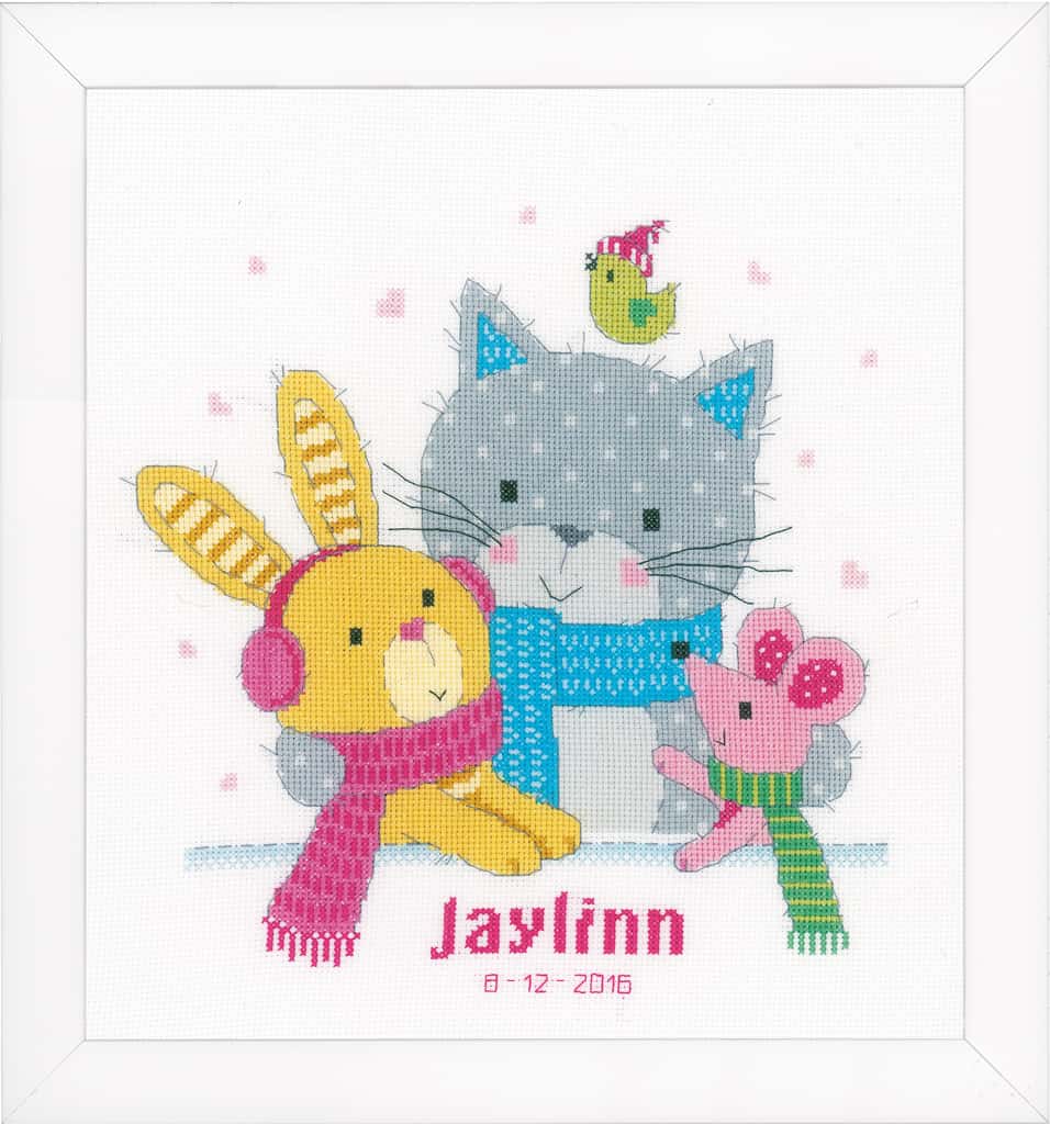 Vervaco telpakket Knuffelvrienden  27 x 27 cm 