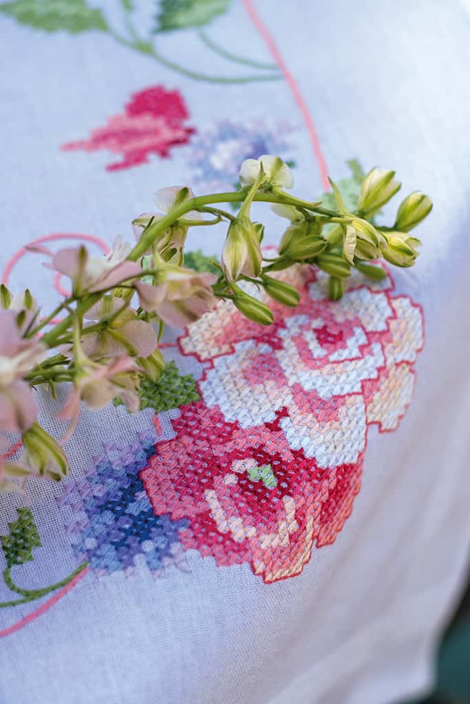 TAFELKLEED KIT BLOEMEN MET VLINDERS Art nr. PN-0164449 80 x 80 cm