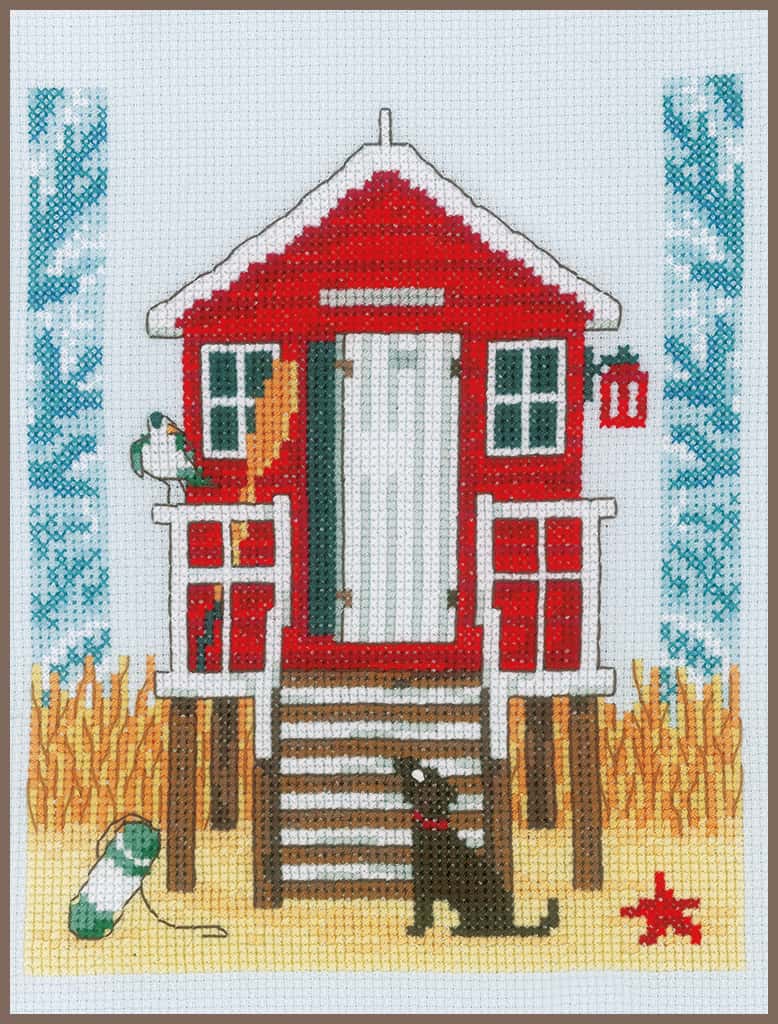 TELPAKKET KIT STRANDHUISJE Art nr. PN-0173174 18 x 21 cm