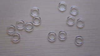 Gordijnringen transparant 8 mm /  13 mm