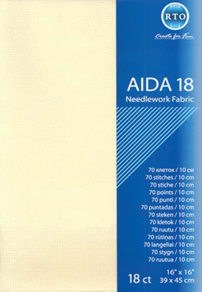 RTO borduurstof Aida 18 count (7.1 kr/cm) ecru 39x45 cm RTO-A18-264