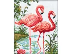 RTO borduur telpakket Flamingo 26 x 31/5 cm