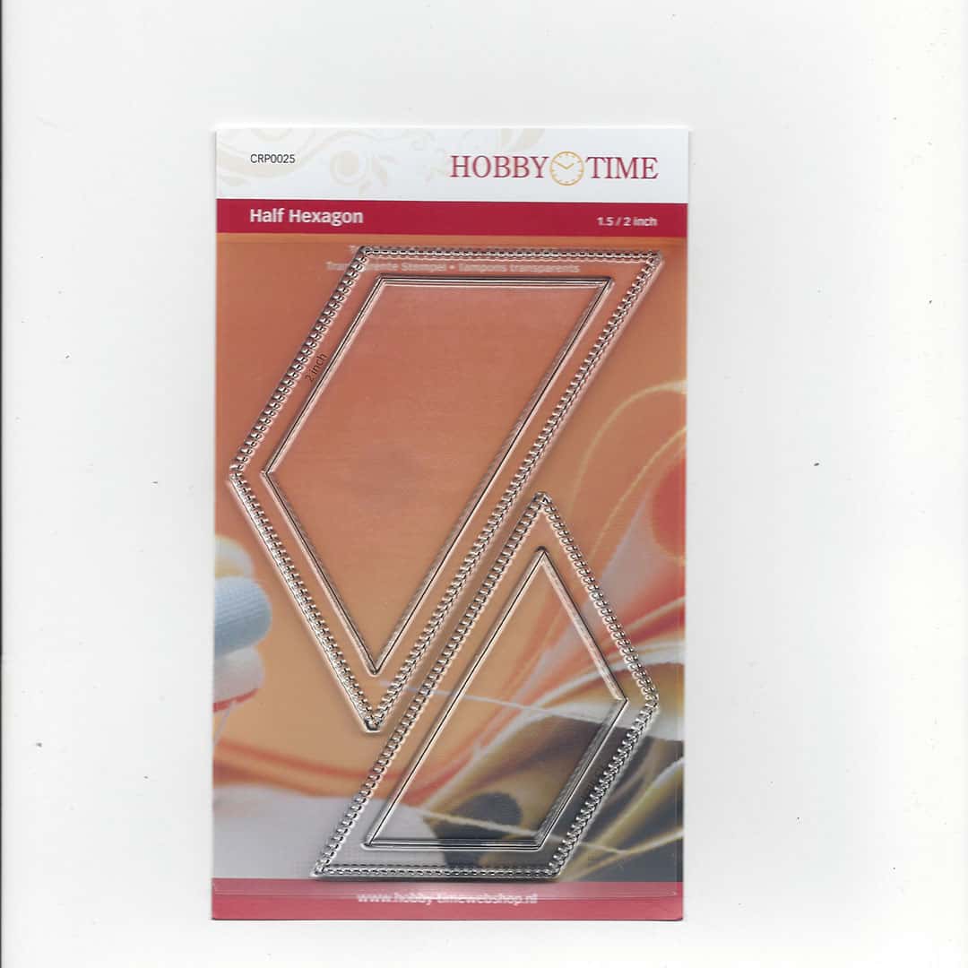 Transparante Quiltstempel Half Hexagon CRP0025    1,5 / 2 inch