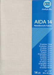 Aida borduurstof 39x45 cm 5,5 st op 1 cm grijs