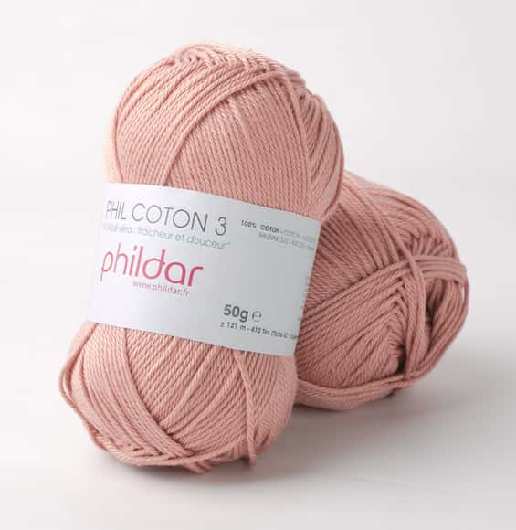 Phildar Phil Coton 3 kleur 0030 Vieux Rose