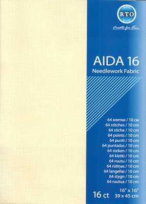 Aida 16 count kleur ecru 39x45 cm..