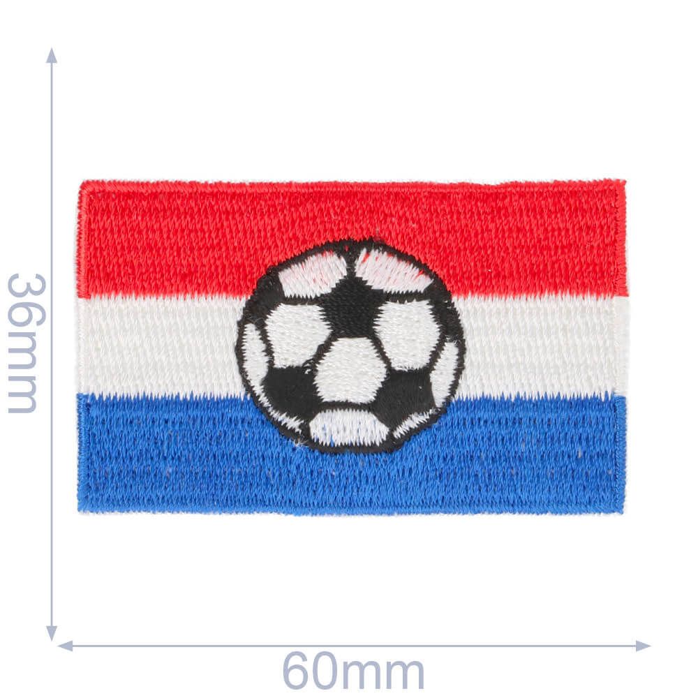 HKM modeapplicatie nl vlag met voetbal 36 x60 mm