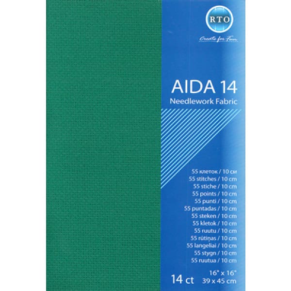 Aida borduurstof 39x45 cm 5.5 st op 1 cm groen