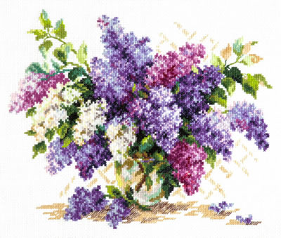 BORDUURPAKKET LILAC - CHUDO IGLA (MAGIC NEEDLE) 28 x 23 cm