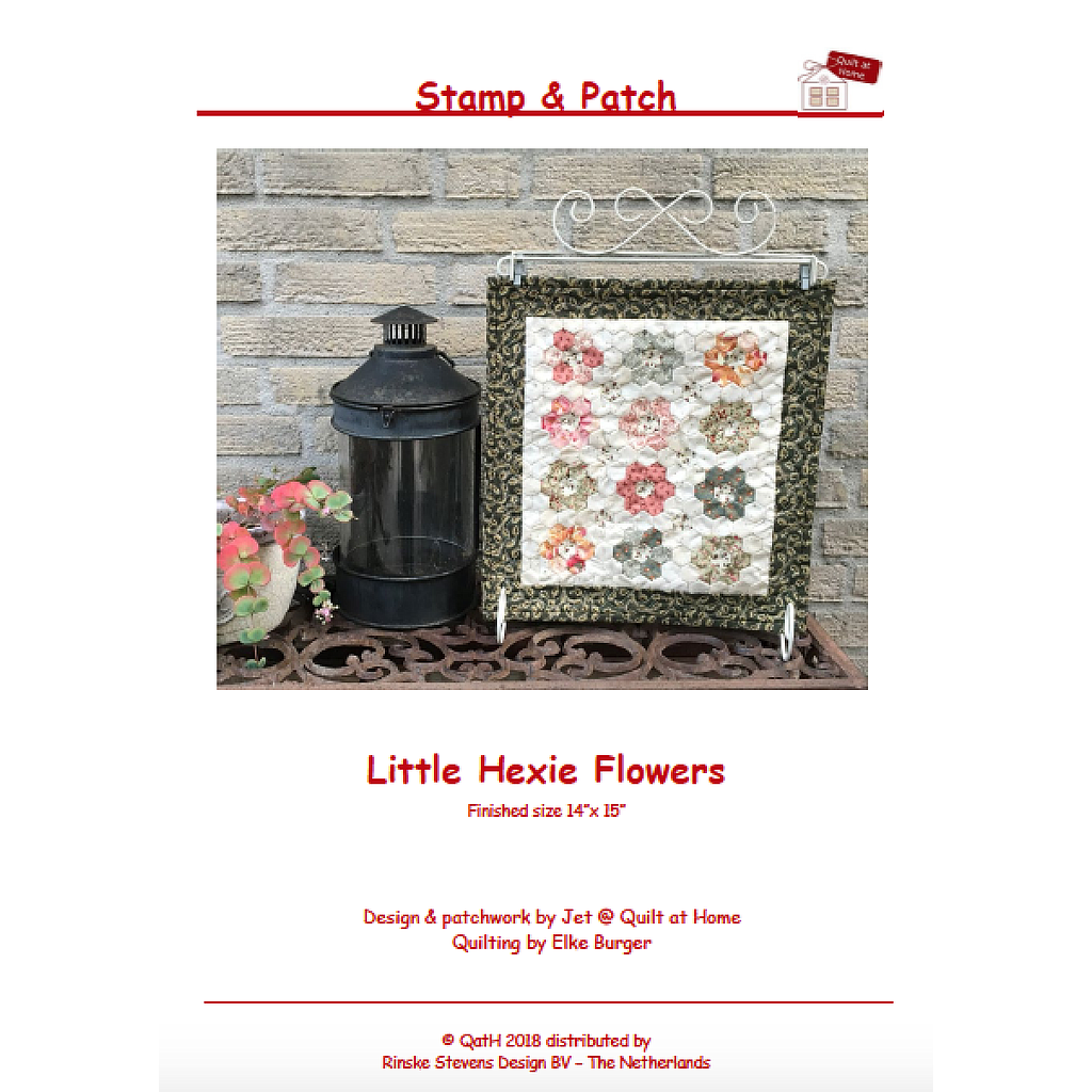 Quiltpatroon Little Hexie Flowers by Jet