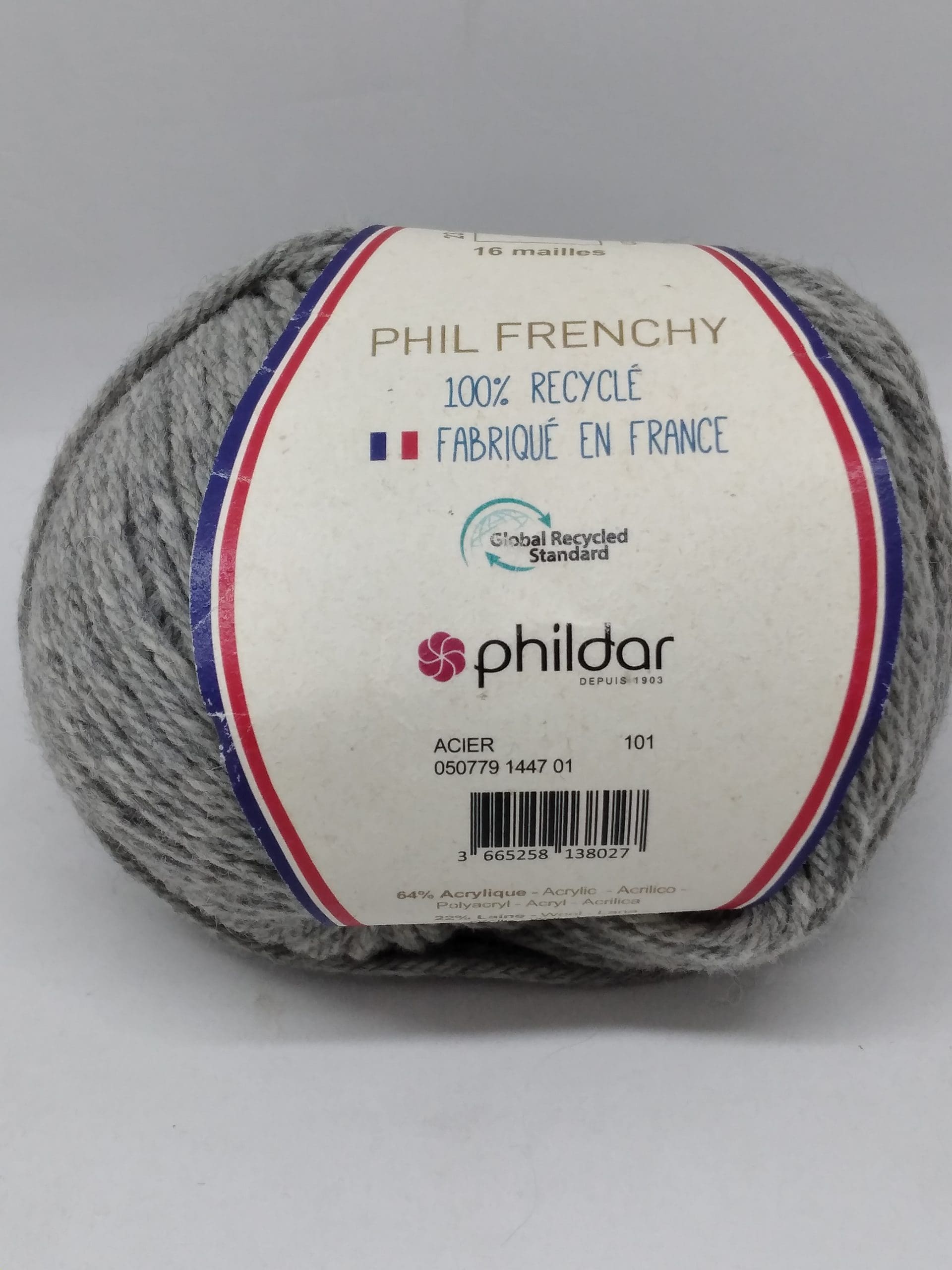 Phildar Phil Frenchy kleur 1447 Acier