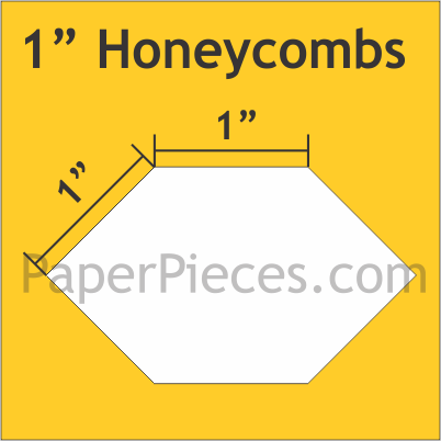 Paper Pieces 1 inch Honeycombs 100 stuks
